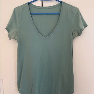 lululemon athletica teal V-Neck Tee